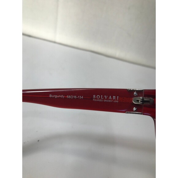 New SOLVARI Women's "Sydney 2" Burgundy SUNGLASSES, Polarized, Rx-able - Picture 8 of 9